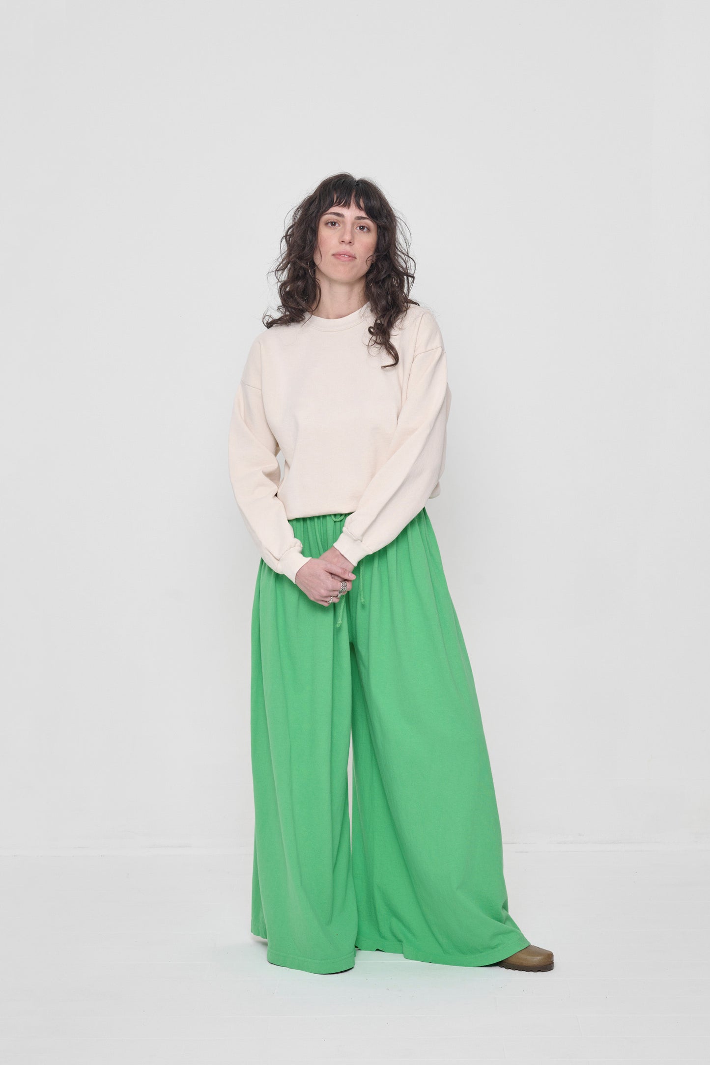 Styled with Nice Grass Tubular Pants. 