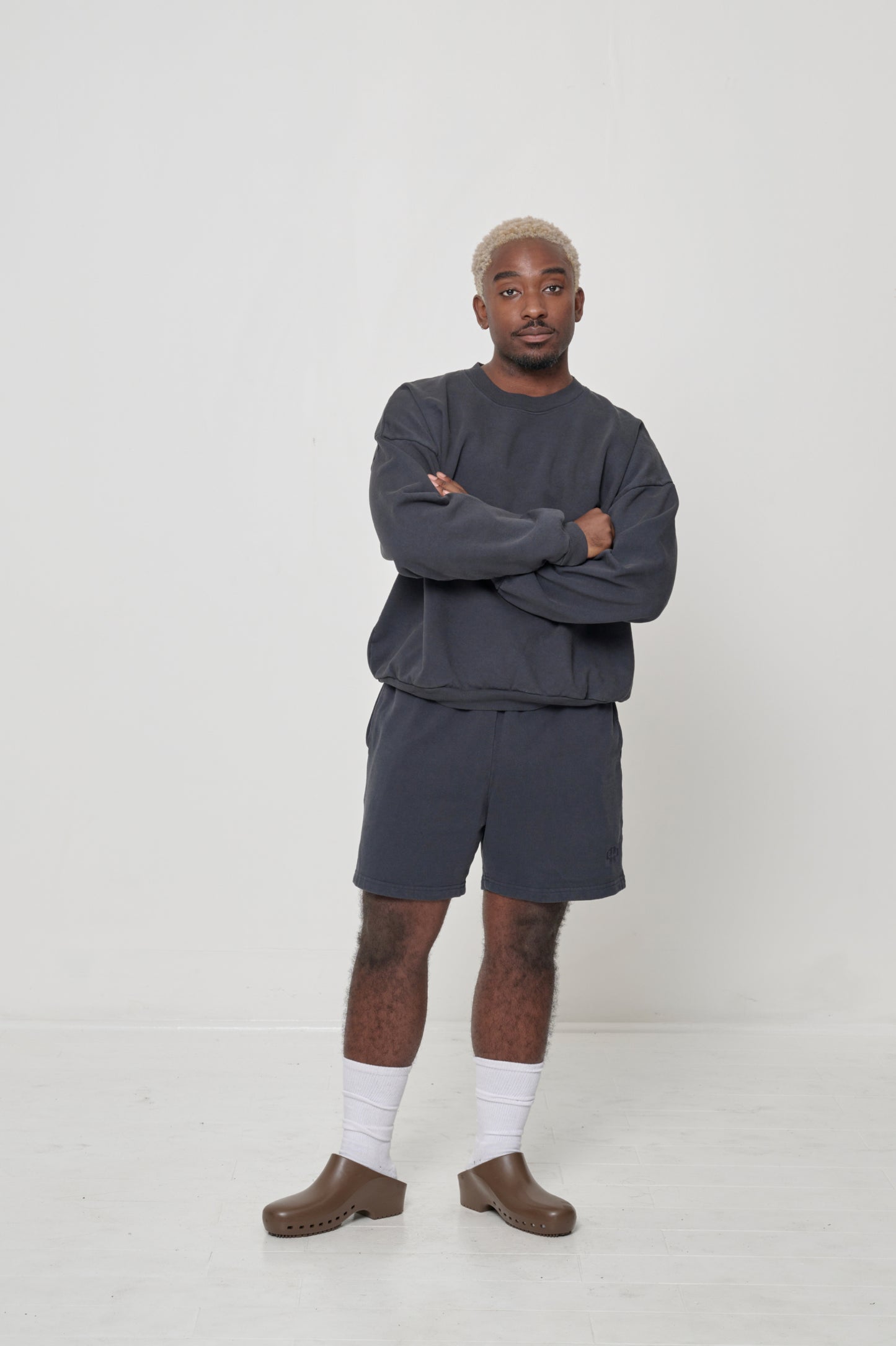 Trash Fleece Everyday Shorts in Slate - Everybody.World