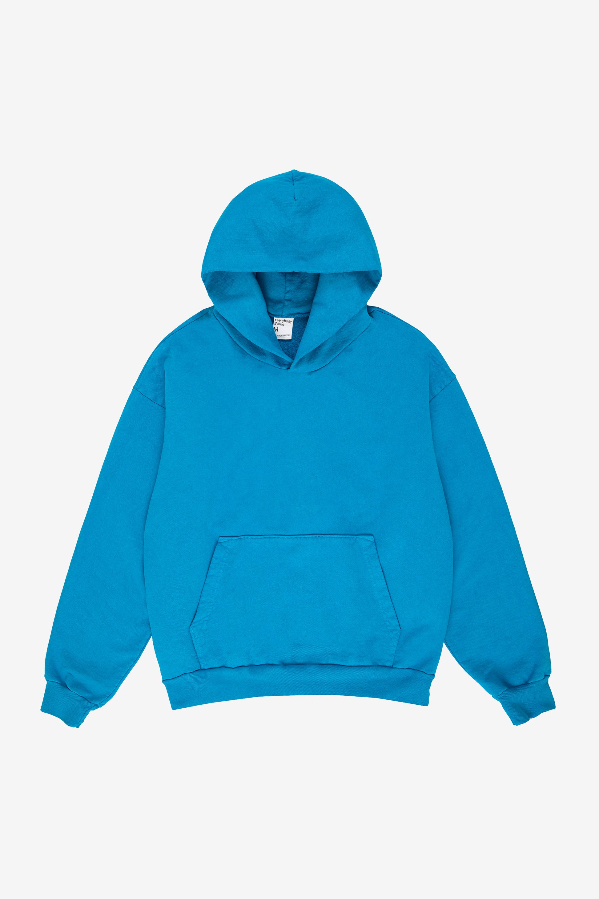 Flat lay with hood lifted above the collar.