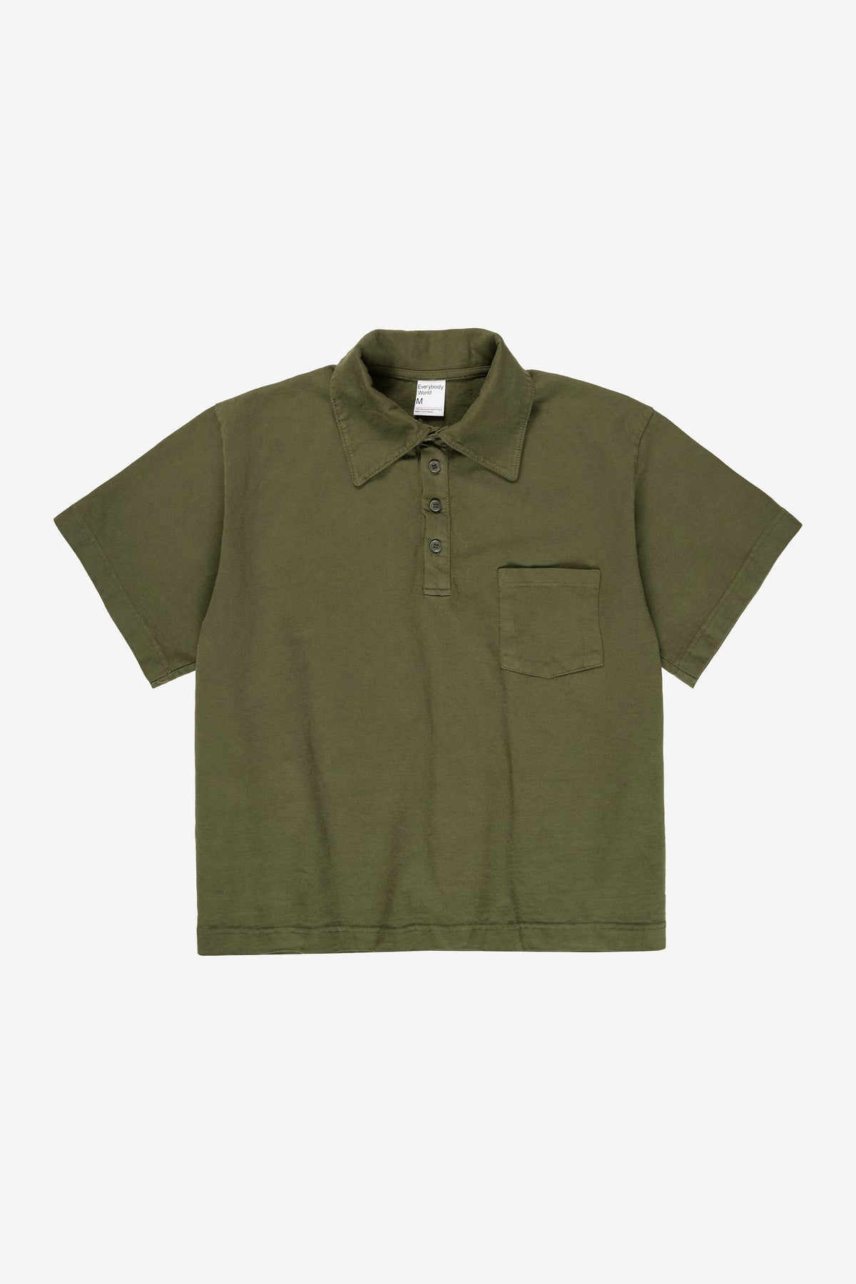 Trash Polo in Olive - flat lay, no model
