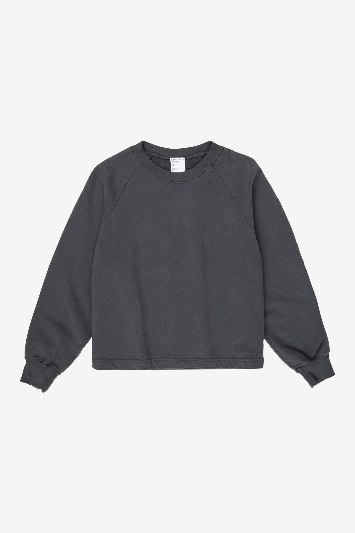 Trash Raglan in Slate – flat lay, no model