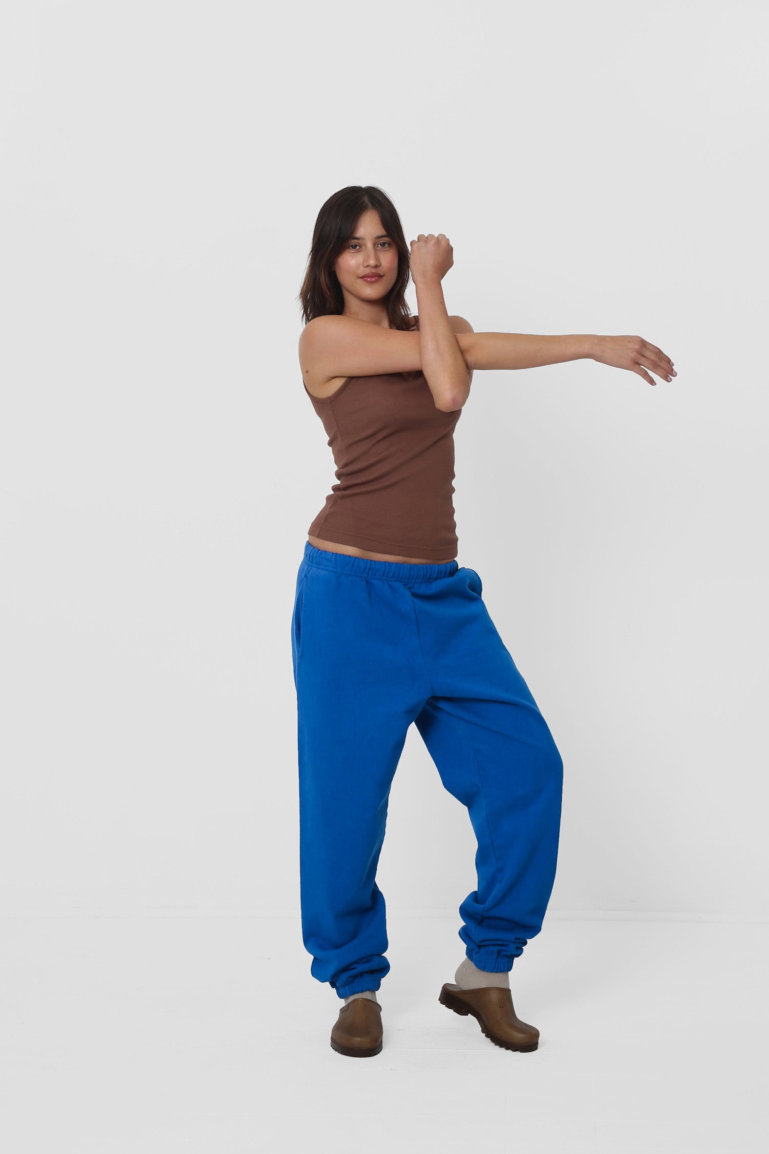 Styled with Potting Soil Rib Tank, Oat Squishy Socks and Plasticana Clogs.