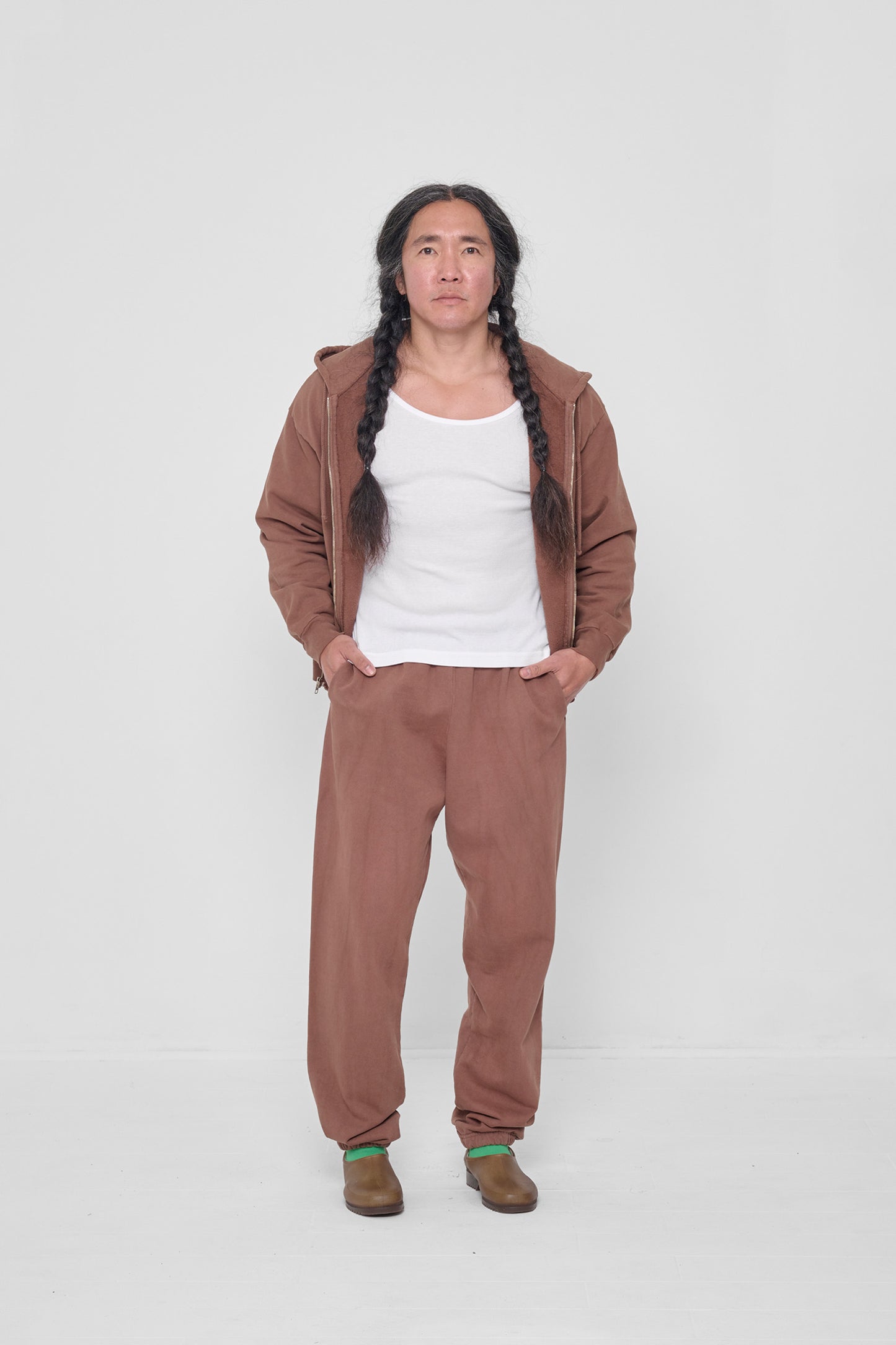 Styled with Potting Soil Trash Zip Up Hoodie and Nice Grass Spring Socks. 