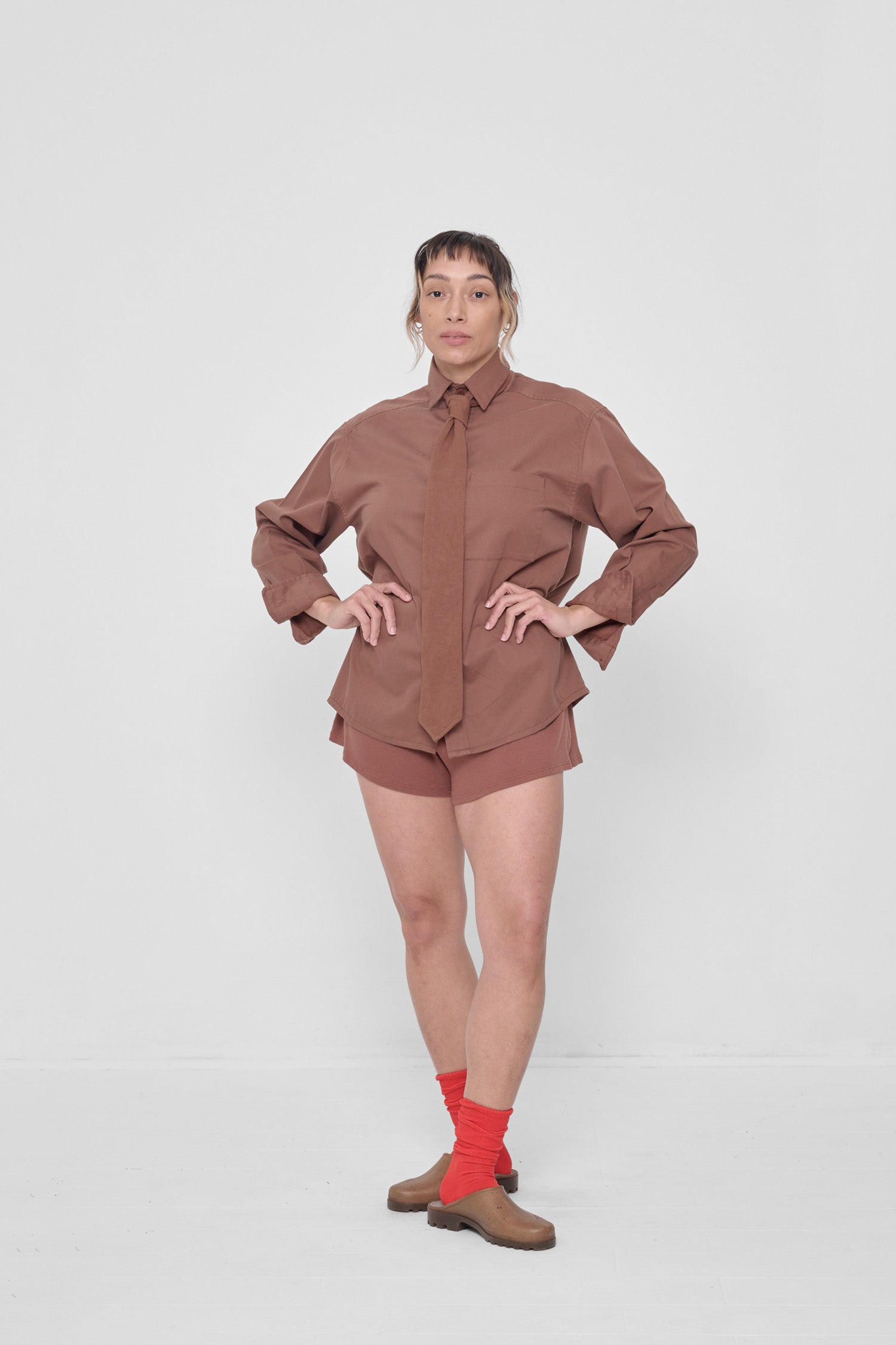 Styled with Potting Soil Rib Shorts and Lava Squishy Socks. 