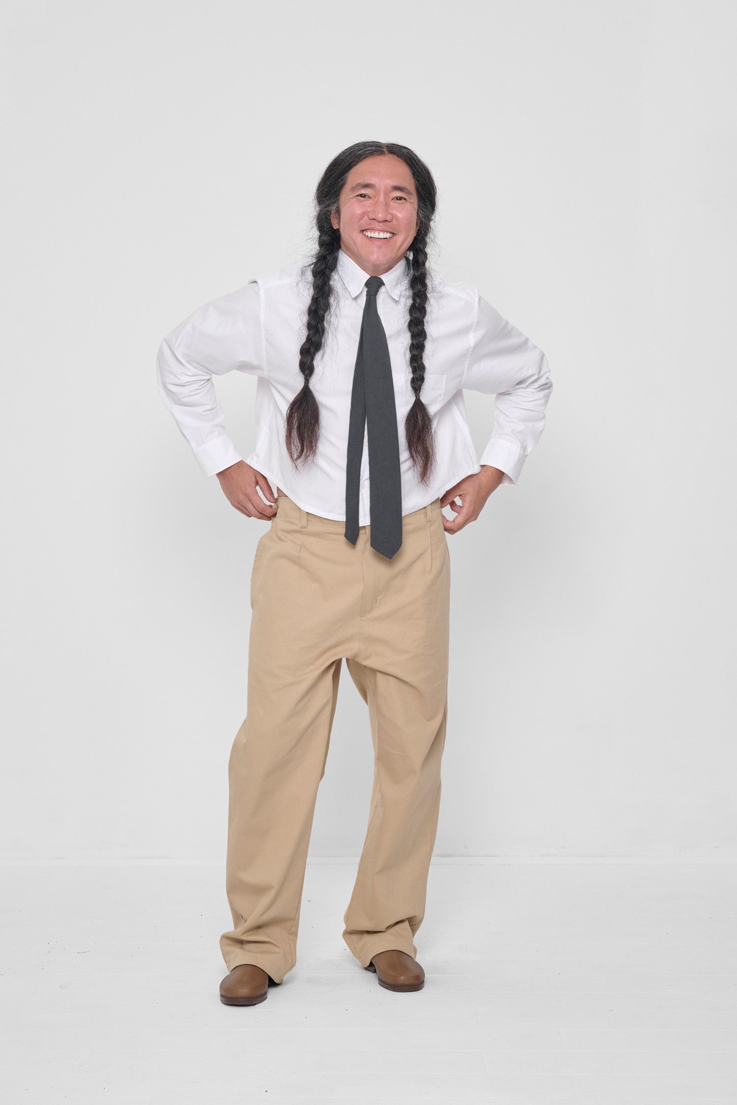 Styled with Sand Storm Life Uniform Pants and Plasticana Gardana Clogs. 