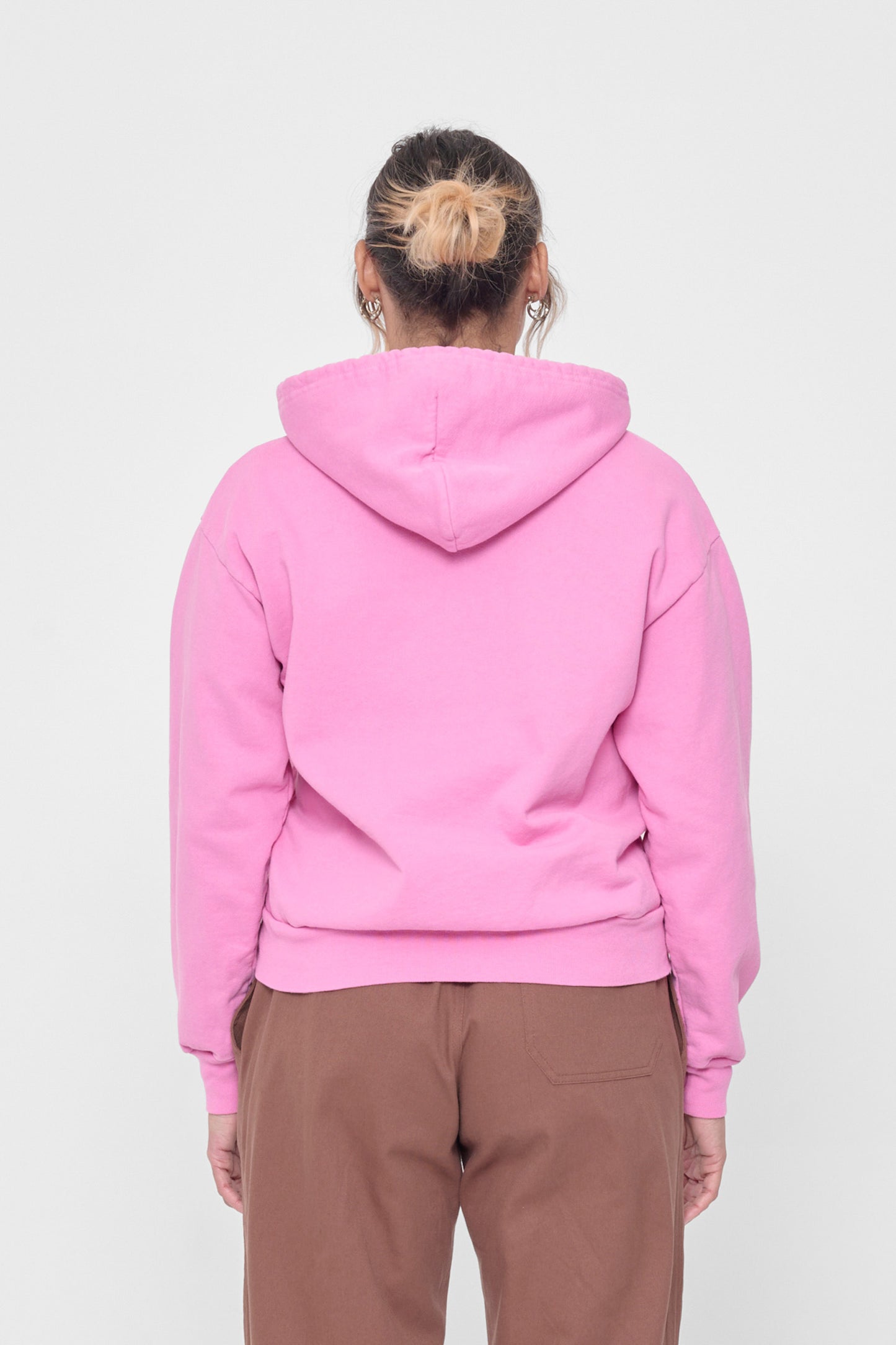 Back view highlighting the hood.