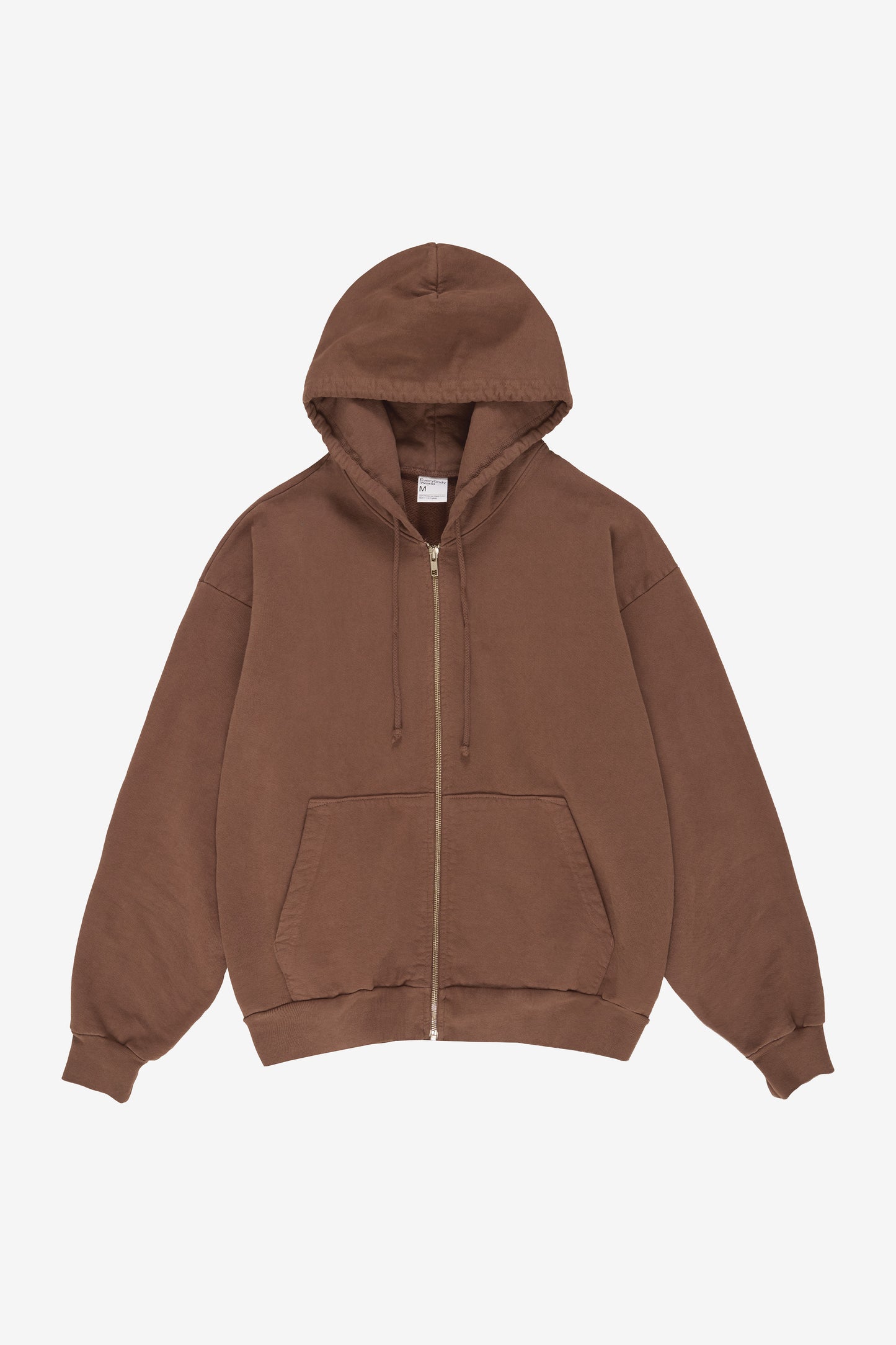 Flat lay with hood lifted above the collar