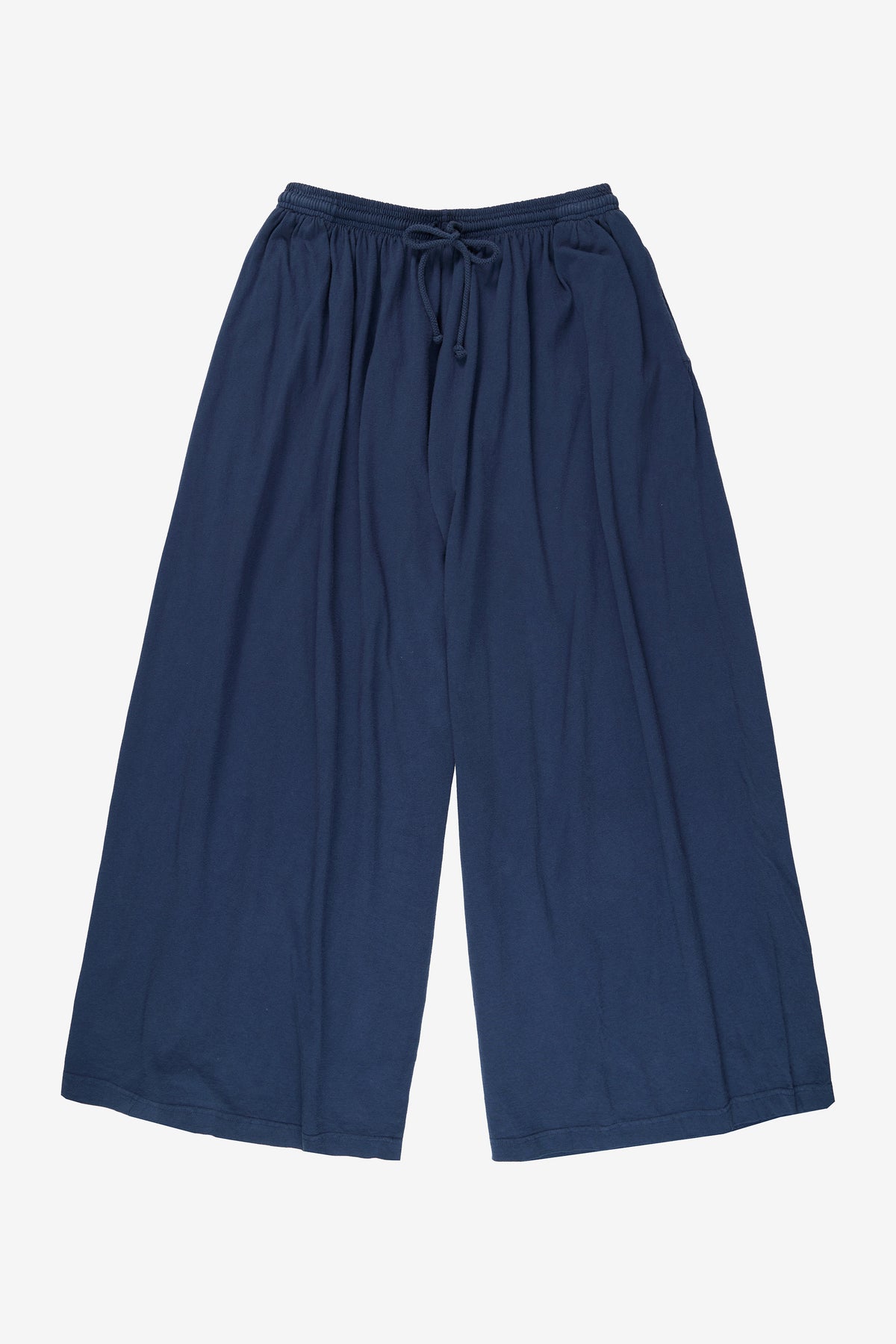 Tubular Pants in Washed Navy – 3/4 back view on model