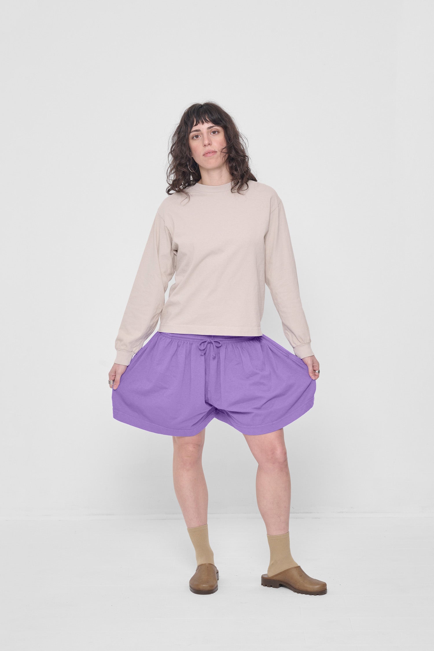 Styled with Oat Thermal Long Sleeve Boxier Trash Tee. 