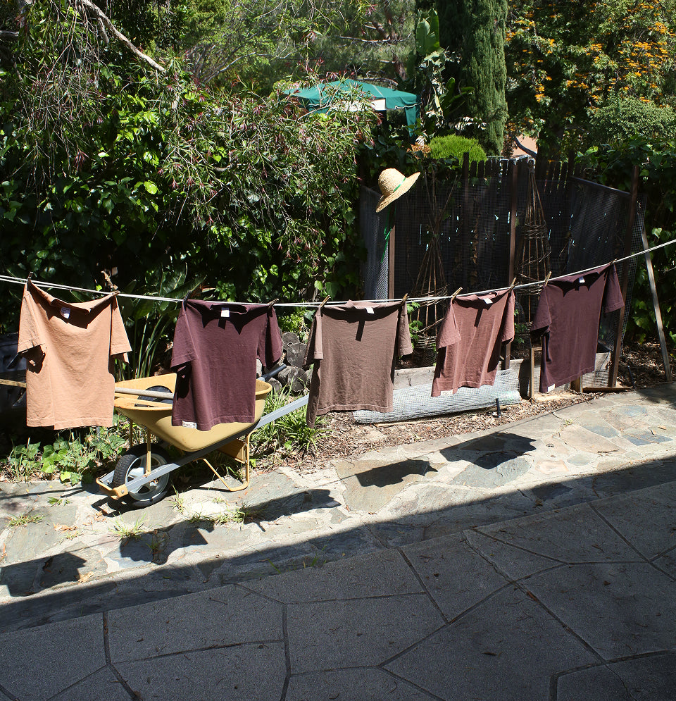 Five Boxier Trash Tees in various shades of brown, part of '50 Years of Soil' Collection